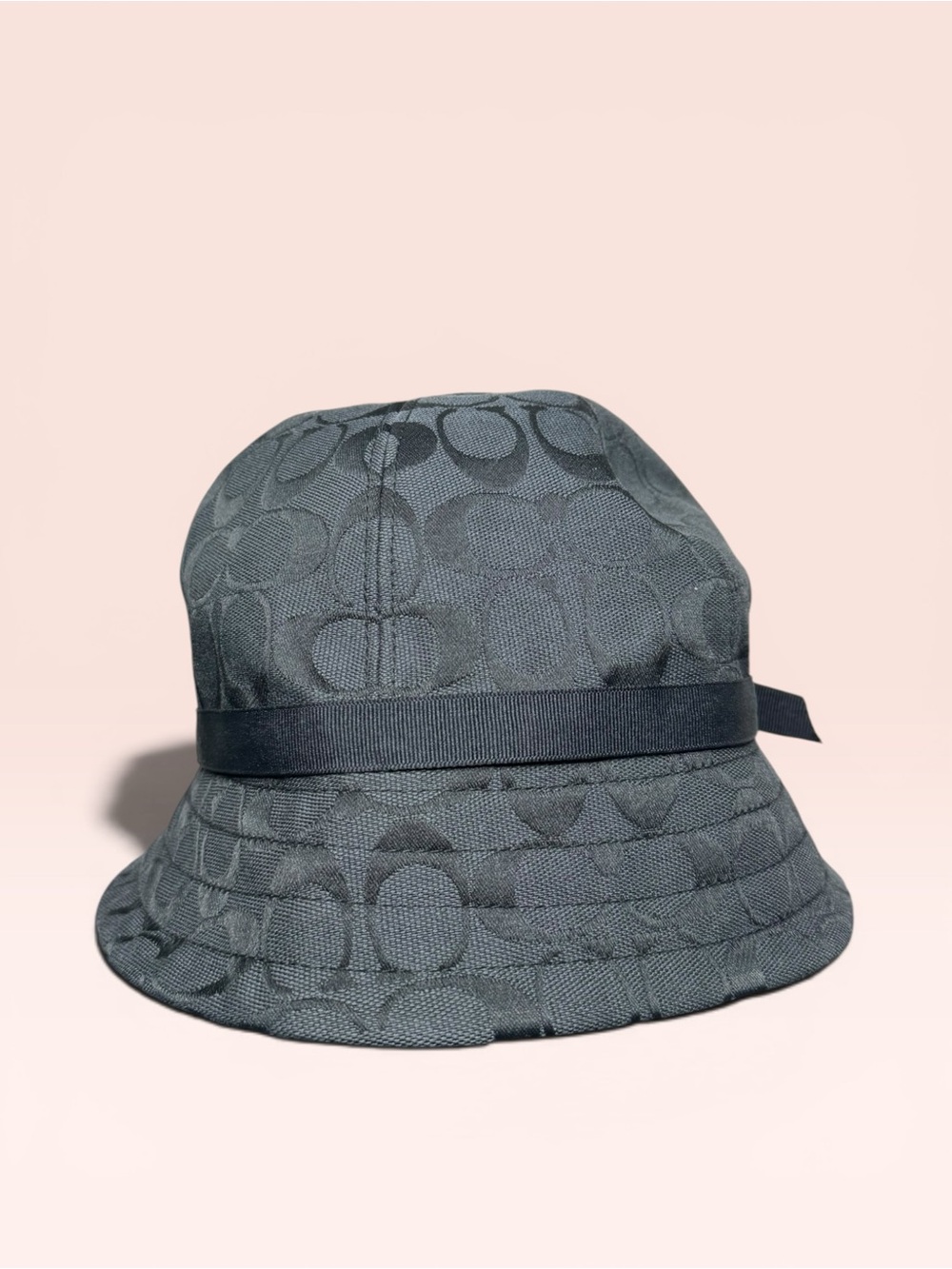 Coach Black Signature Hat Bucket Cloche Hat - Picture 3 of 6